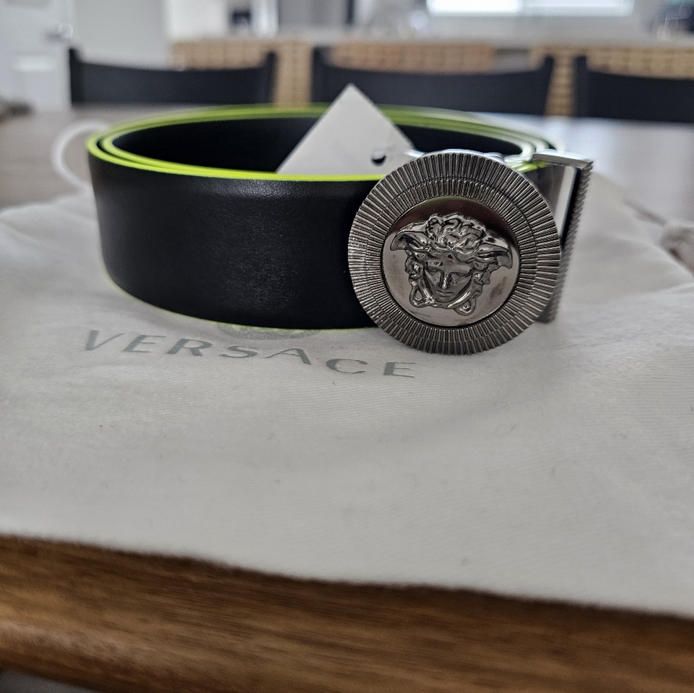 VERSACE Medusa Biggie Leather Belt